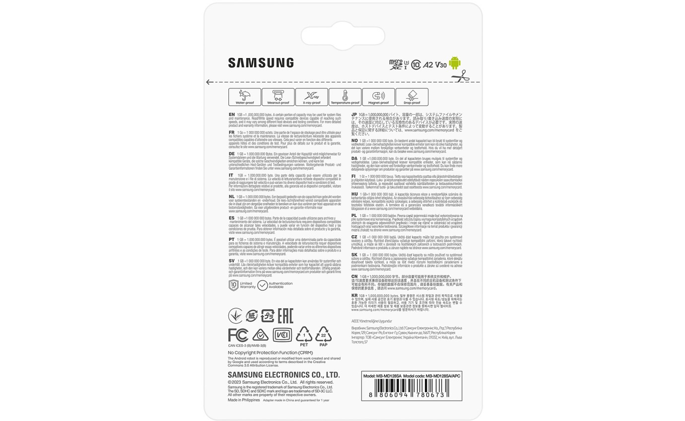 Samsung 128GB PRO Plus microSD Card MBMD128SAAPC