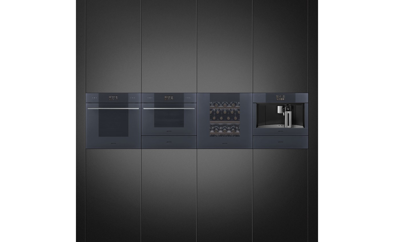 Smeg 45cm Linea Speed Oven with Vapour Clean - Neptune Grey SOA4102M1G