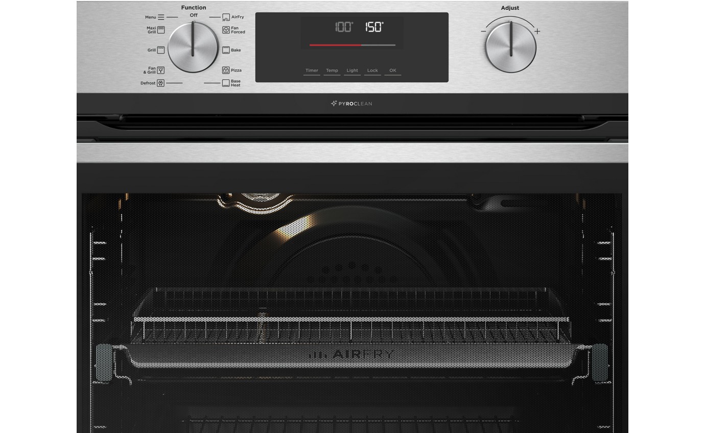 Westinghouse 60cm Multifunction PyroClean Oven with AirFry (Stainless Steel) WVEP6716SD