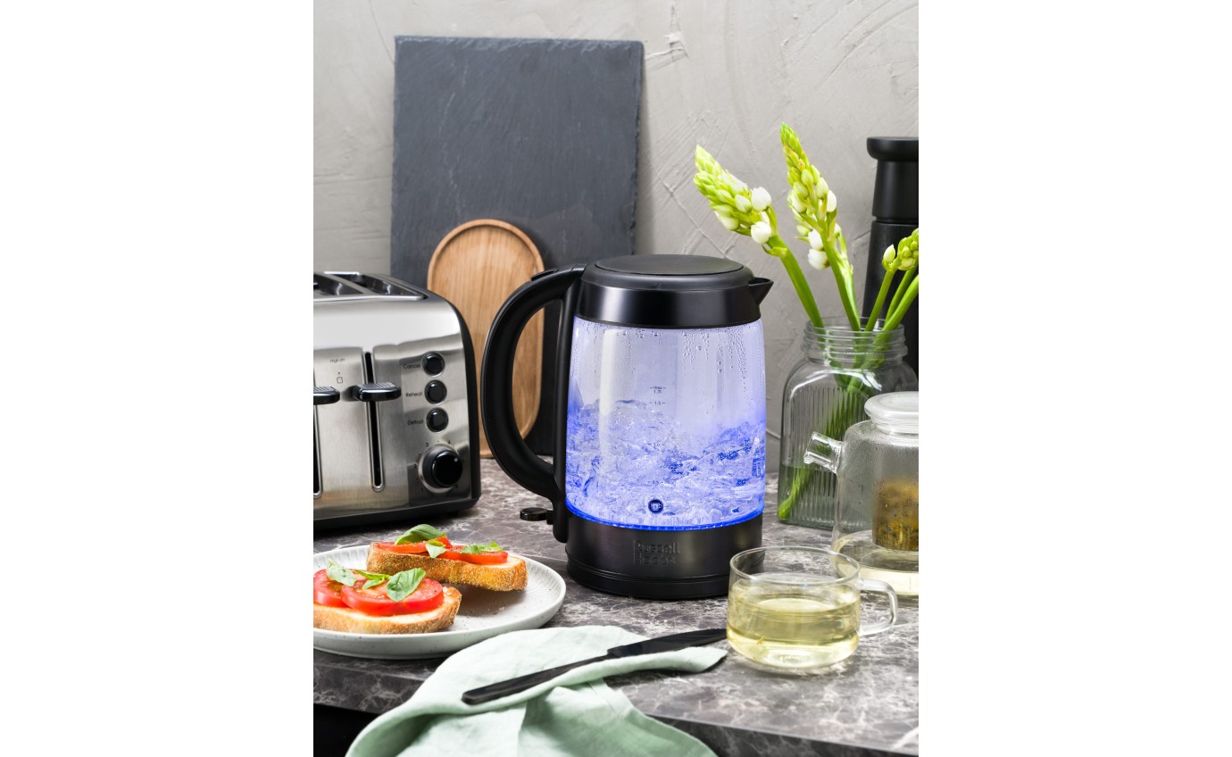 Russell Hobbs Brooklyn Glass Kettle (Black Stainless Steel) RHK172BCH