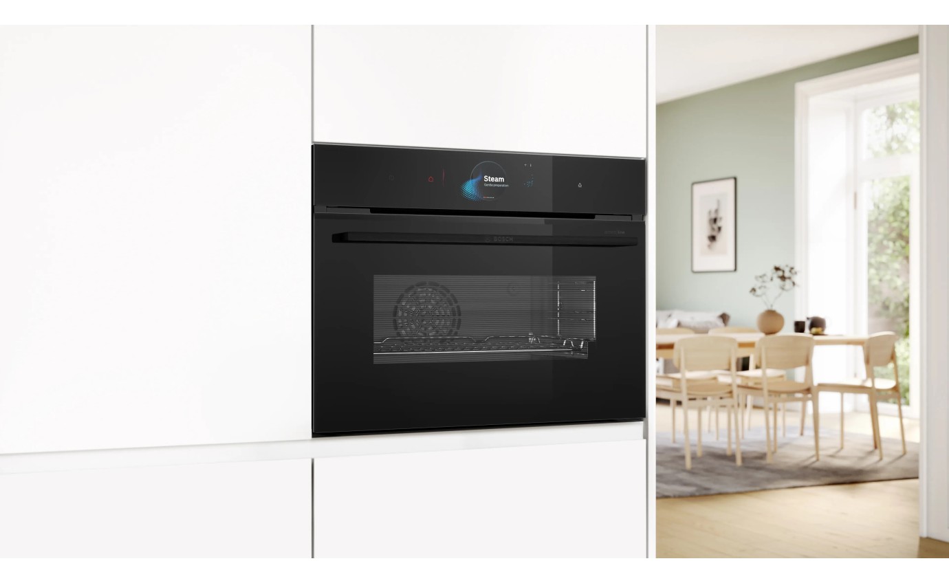 Bosch 60cm Built-In Compact Oven with Steam Function CSG958DB1