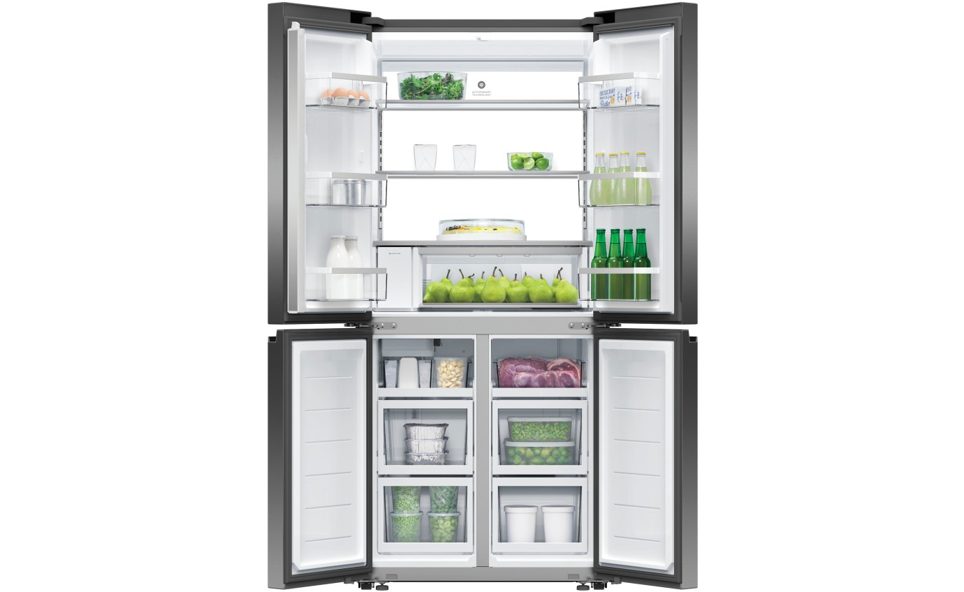 Fisher & Paykel 498L Series 7 Quad Door Refrigerator Freezer, Ice & Water RF500QNUB1