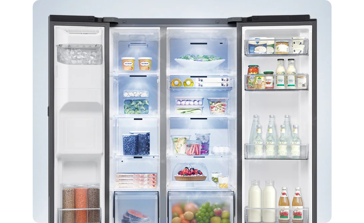 Samsung 634L Smart Side By Side Fridge (Dark Stainless Steel) SRS6300B