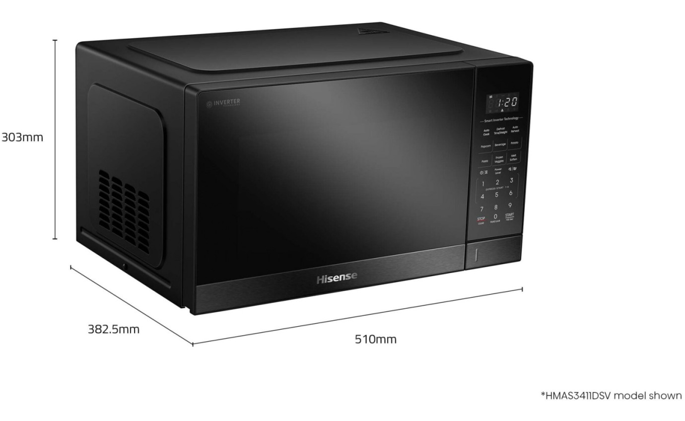 Hisense 42L 1100W Inverter Microwave (Dark Stainless Steel) HMAS4211DSV