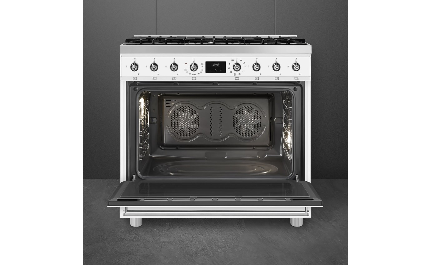 Smeg 90cm Dual Fuel Freestanding Oven CS9GMWHA2