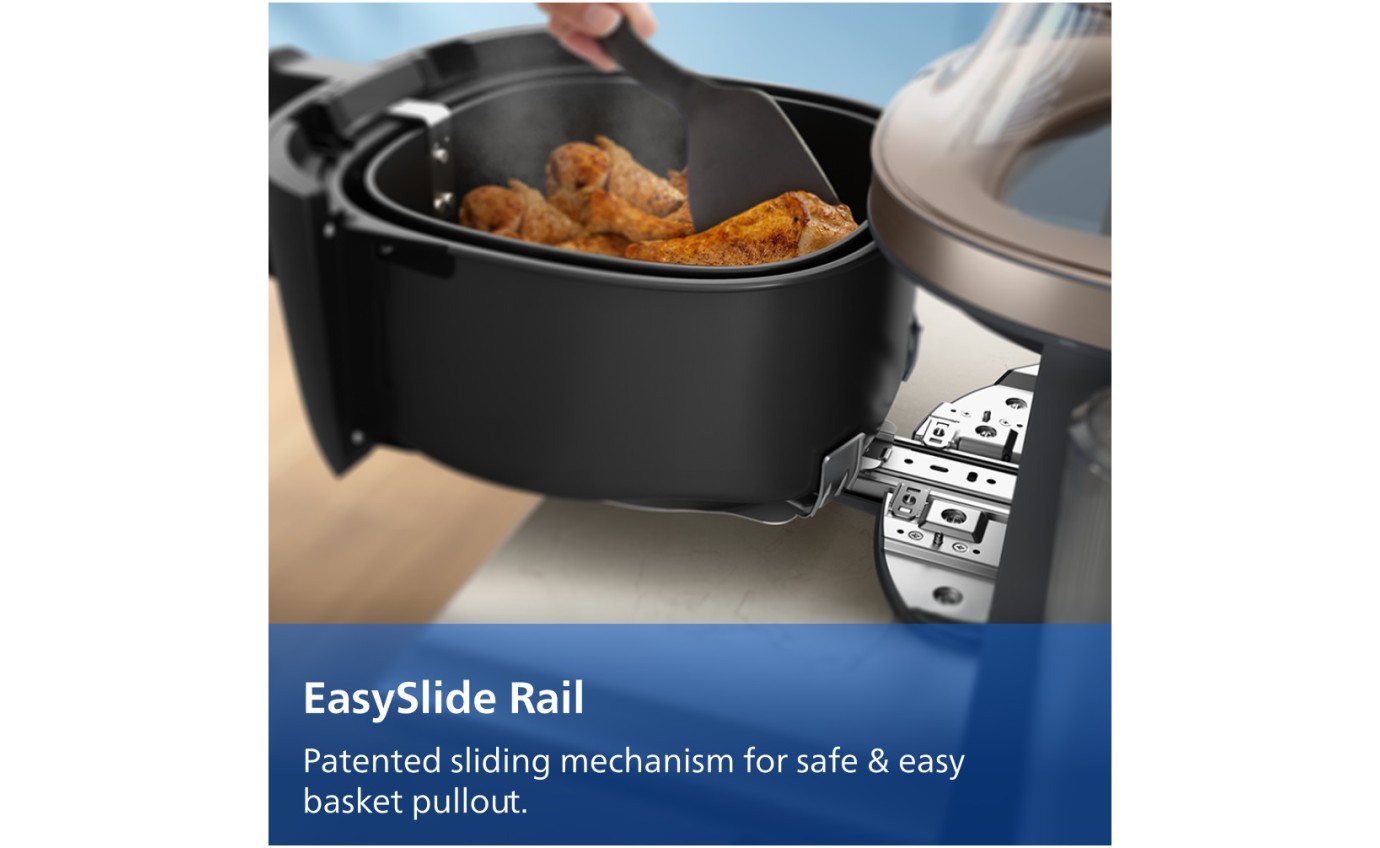 Philips Air Fryer 5000 Series with Steam and Easy Glide Rail 7.2L NA54707