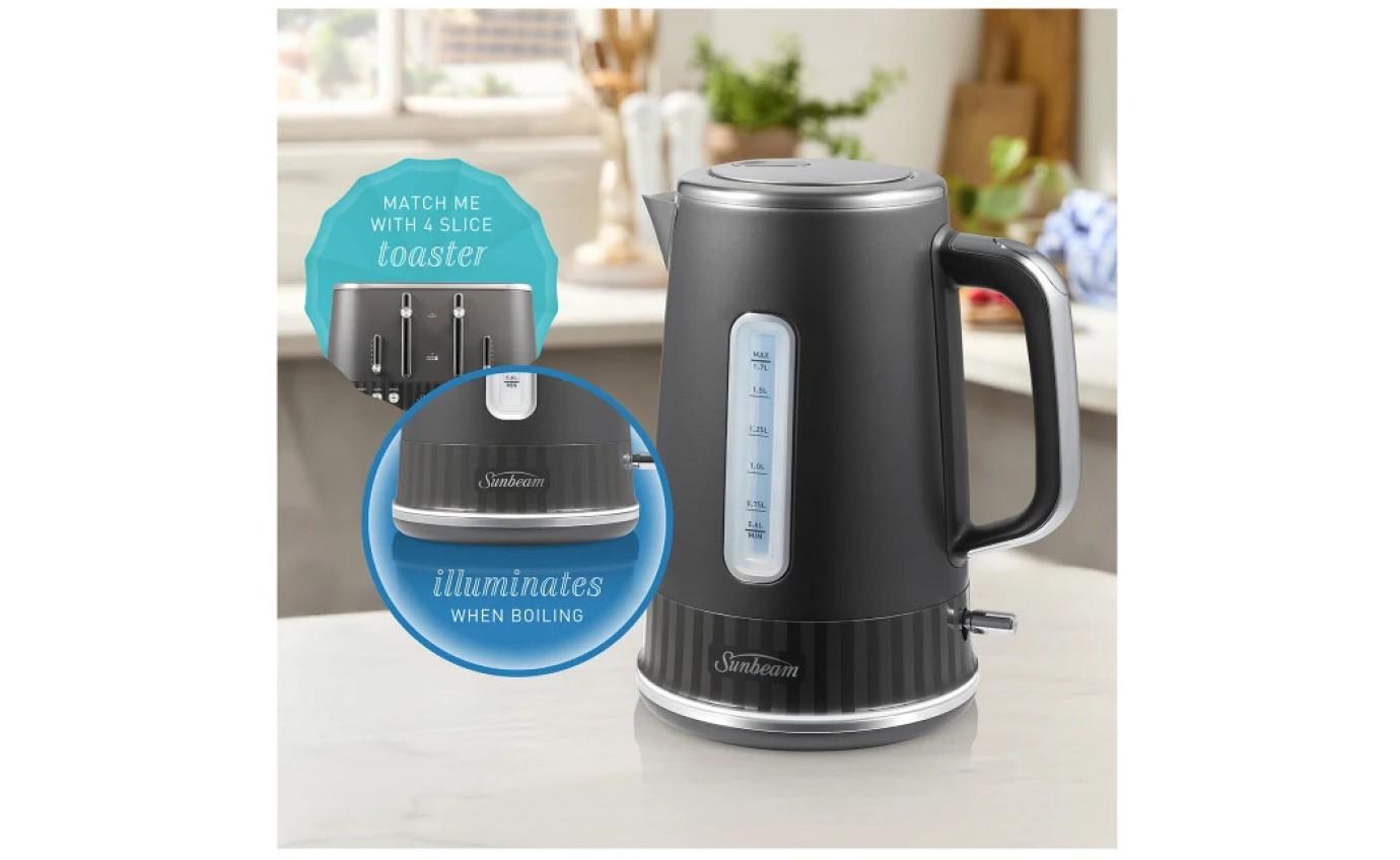 Sunbeam French Riviera Collection 1.7L Kettle (Graphite) KEM8107GR