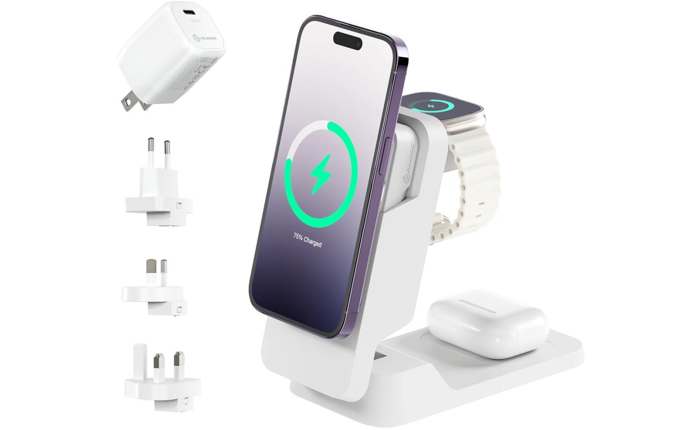 Alogic Matrix Ultimate 3-in-1 Wireless Charger with MagSafe Power Bank MFPB5KMG