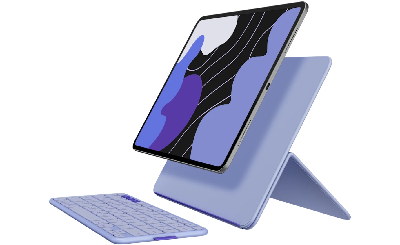 Logitech Flip Folio for iPad Pro 13 inch M4 & Air 13 inch M2/M3 (Lilac) 920013830