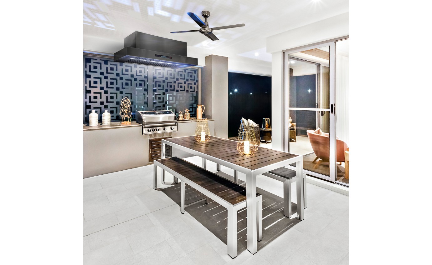 Excelsior 1480mm Wall Mounted BBQ Rangehood CXWB14802BLK