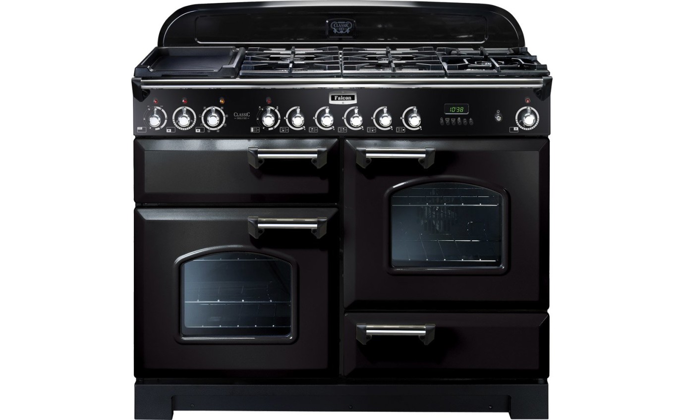 Falcon Classic Deluxe 110cm Dual Fuel Upright Cooker CDL110DFBLCH