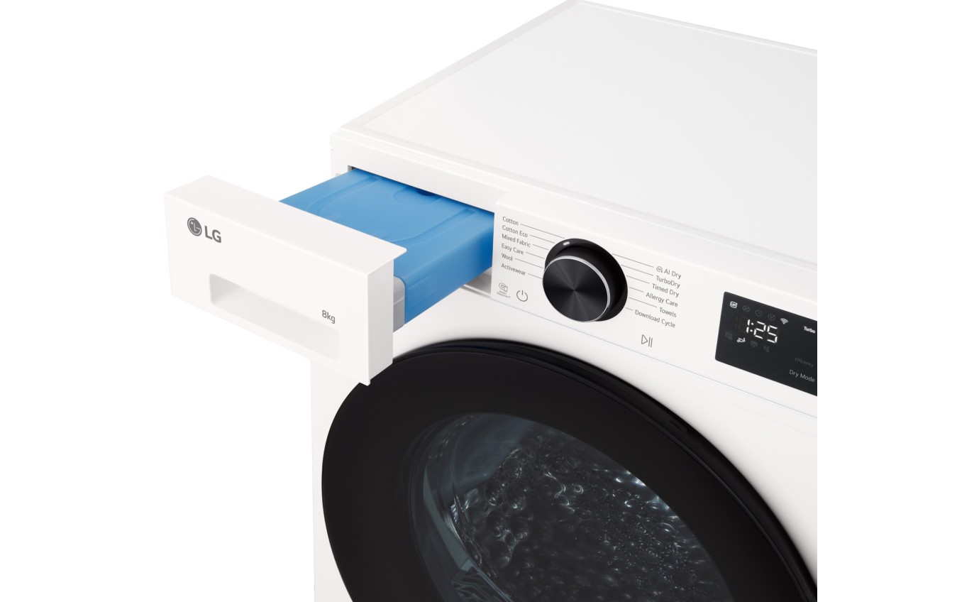 LG 8kg Heat Pump Dryer (White) DXH308W