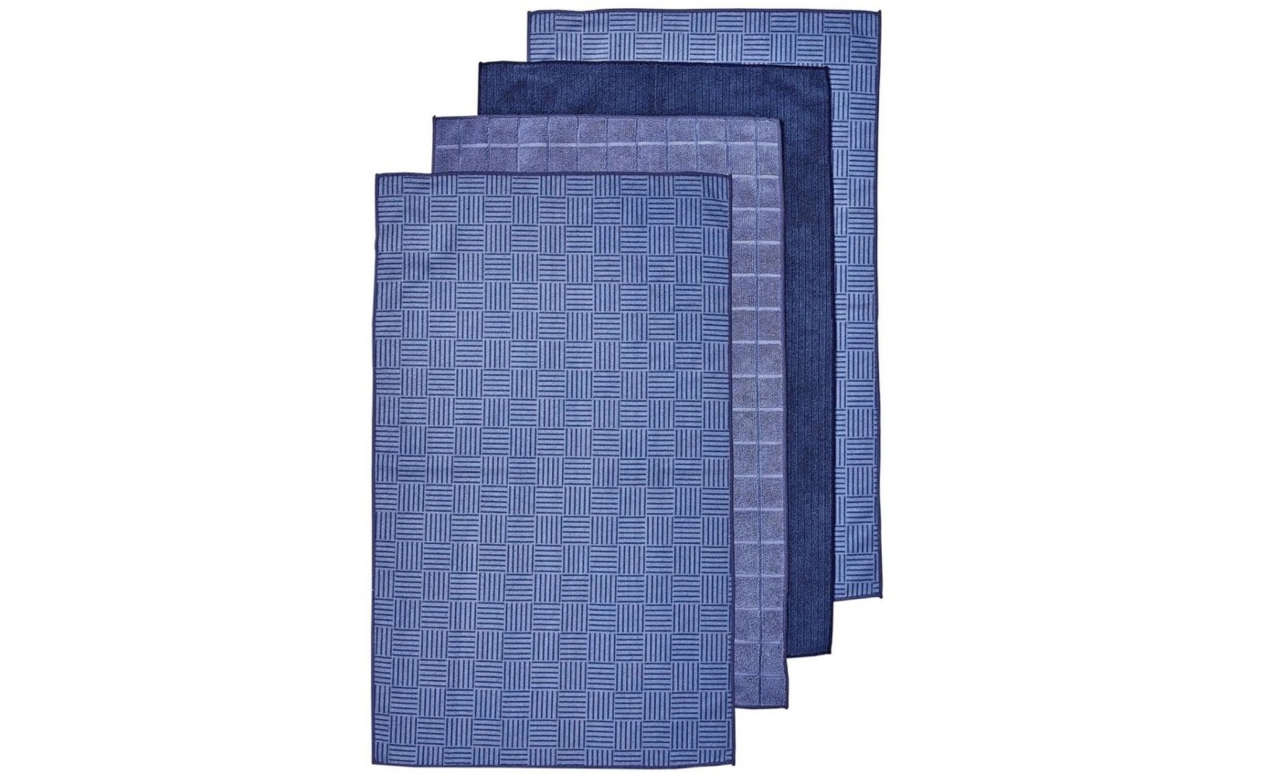 Ladelle Benson Microfibre Kitchen Towel Blue (4 Pack) 33411