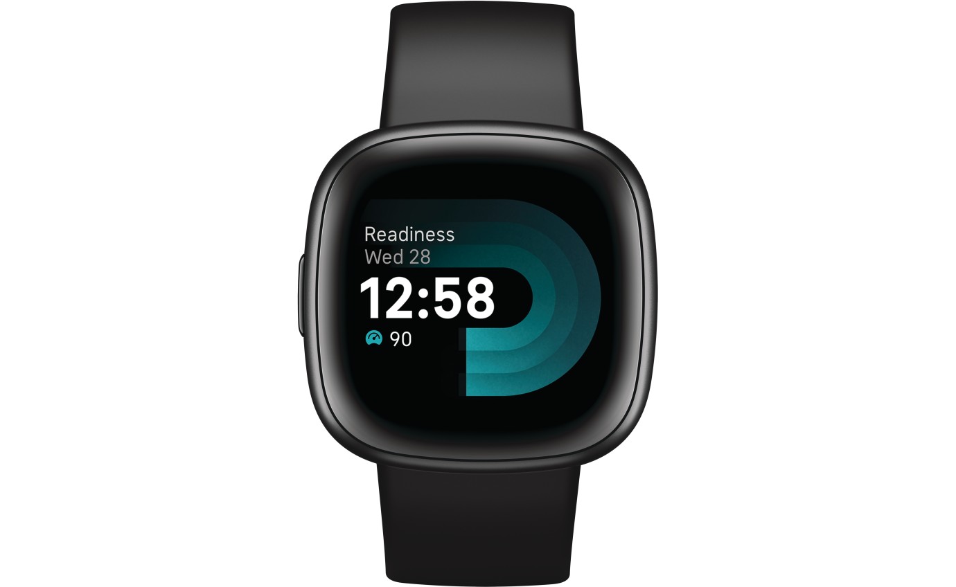 Fitbit Versa 4 Smartwatch (Black/Graphite) FB523BKBKFRCJK