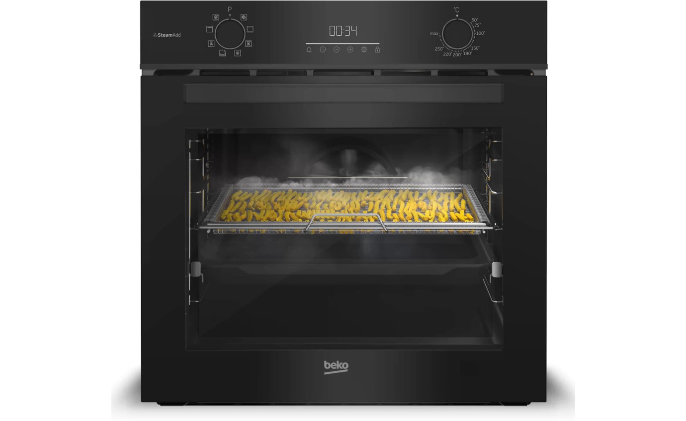 Beko 60cm Multifunction Built-in Oven with SteamAdd & Airfry BBO6851MDX