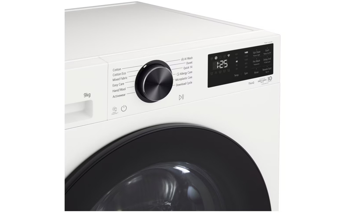 LG 9kg Series 3 AI Wash Front Load Washing Machine WX31409W
