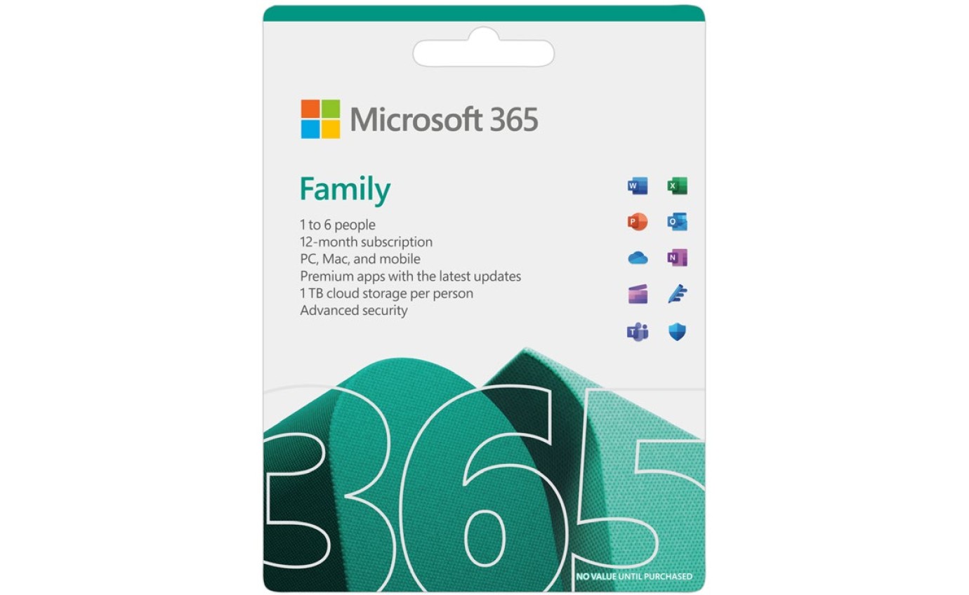 Microsoft 365 Family 1 Year Subscription (6 Users) 9337694074361