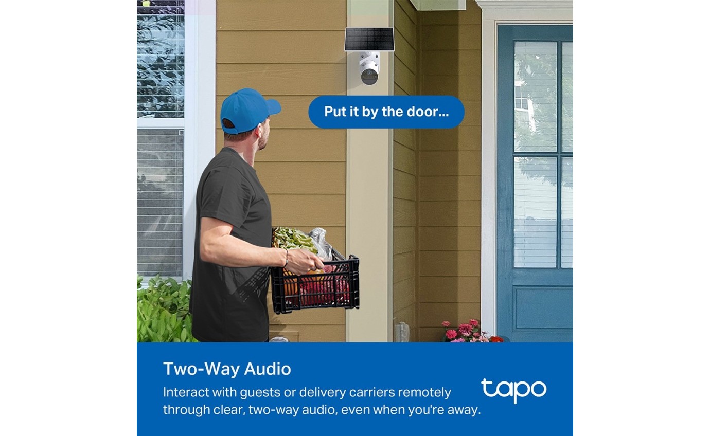 Tapo 2K 3MP Smart Wire-Free Indoor/Outdoor Solar-Powered Security Camera Kit TAPOC410KIT