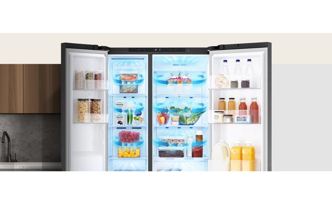 LG 664L Side By Side Fridge (Stainless) GSB599PL