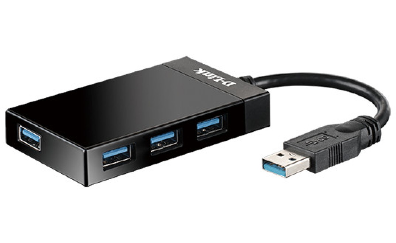 D-Link 4-Port SuperSpeed USB 3.0 Portable Hub DUB1341