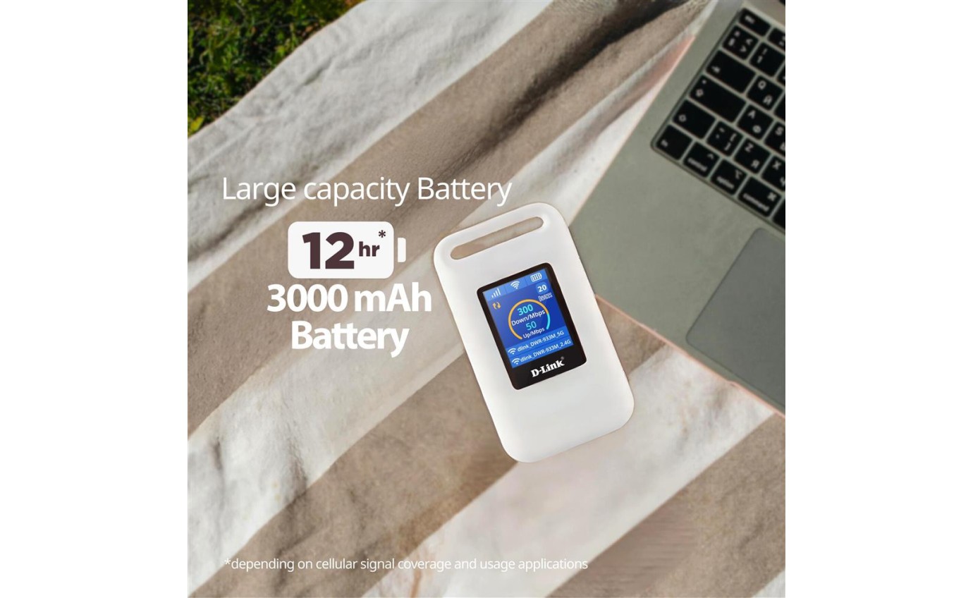 D-Link 4G+ Cat6 Wi-Fi 6 Mobile Hotspot DLDWR933M