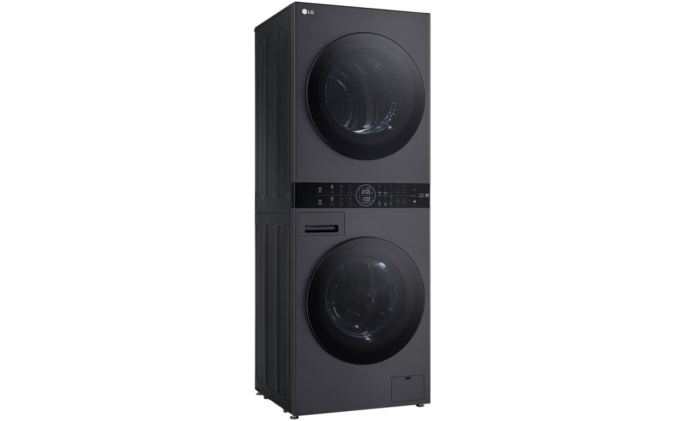 LG 12/10kg WashTower&trade; Stacked Washer Dryer (Black) WWT1210BX