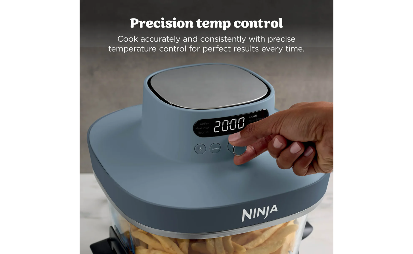 Ninja Crispi Pro&trade; 6-in-1 Countertop Glass Air Fryer 5.7L (Cyberspace) AS101BLANZ