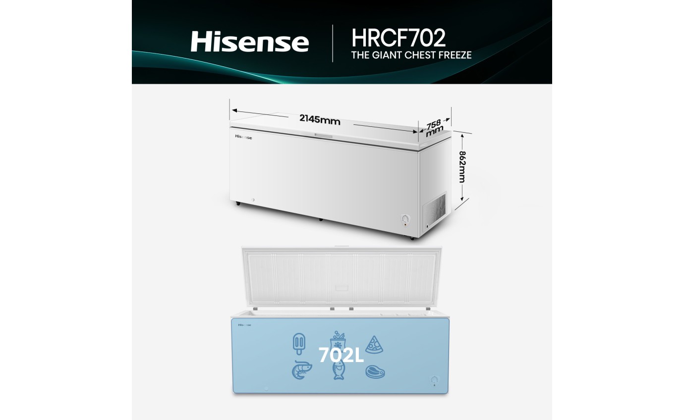 Hisense 702L Chest Freezer HRCF702