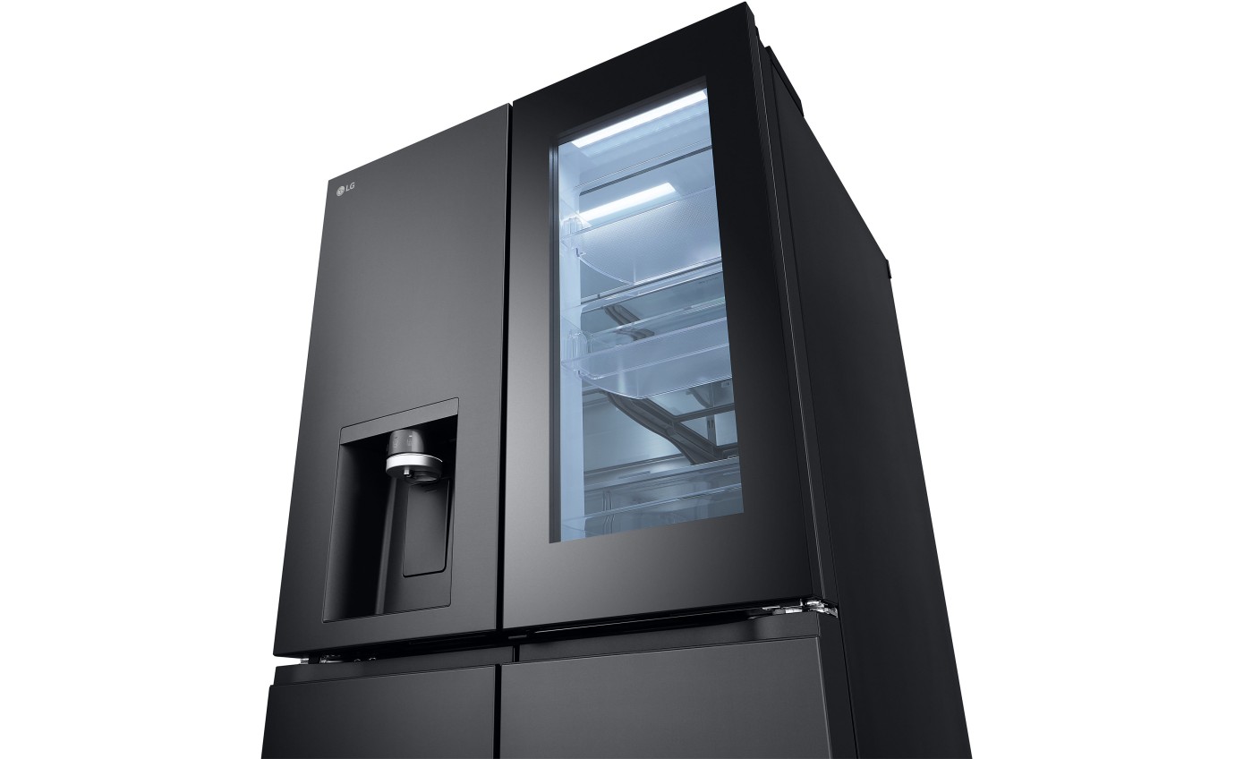 LG 847L InstaView French Door Fridge (Matte Black) GFV900MBLC
