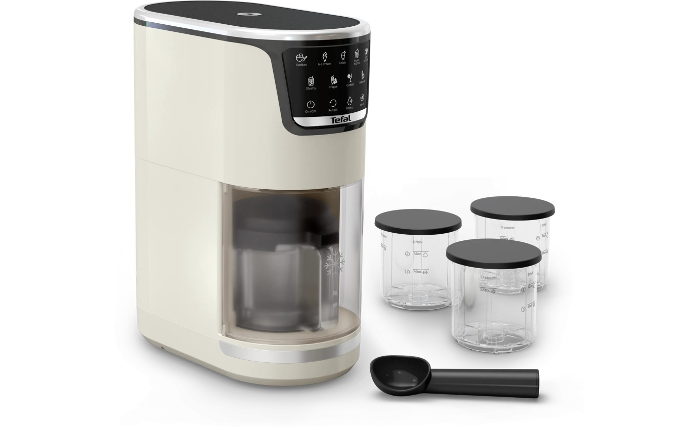 Tefal Dolci Rise Ice Cream Maker with Bonus Nesquik Tins NQ31IG04A