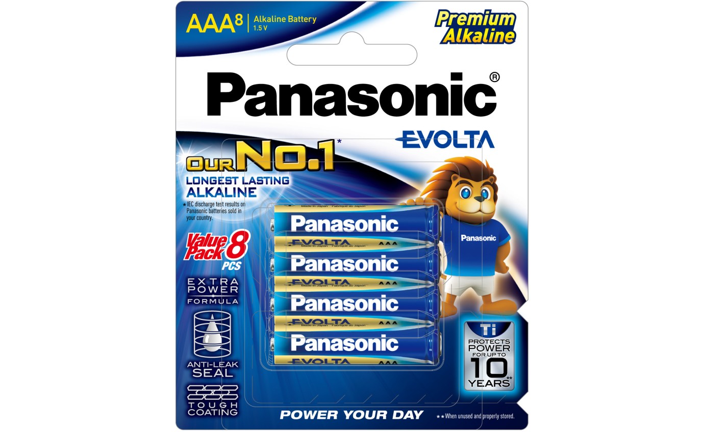Panasonic EVOLTA AAA Batteries (8 Pack) LR03EG8B
