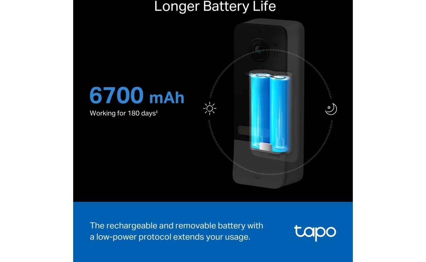 Tapo 2K Wireless Video Doorbell with Hub TAPOD230S1