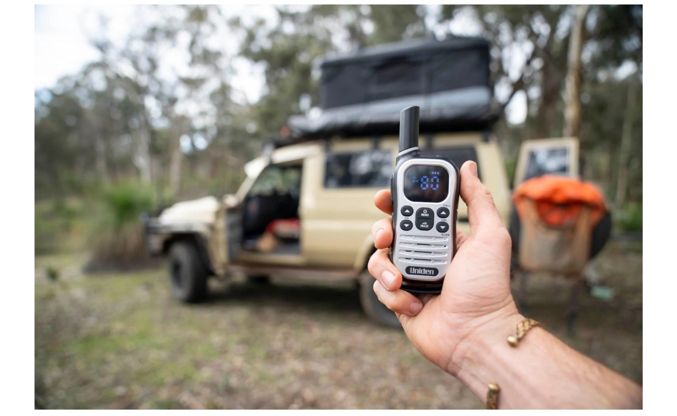 Uniden UH610 Max 1W UHF Handheld Radio with Voice Scramble (Grey) [2 Pack] UH6102MAX