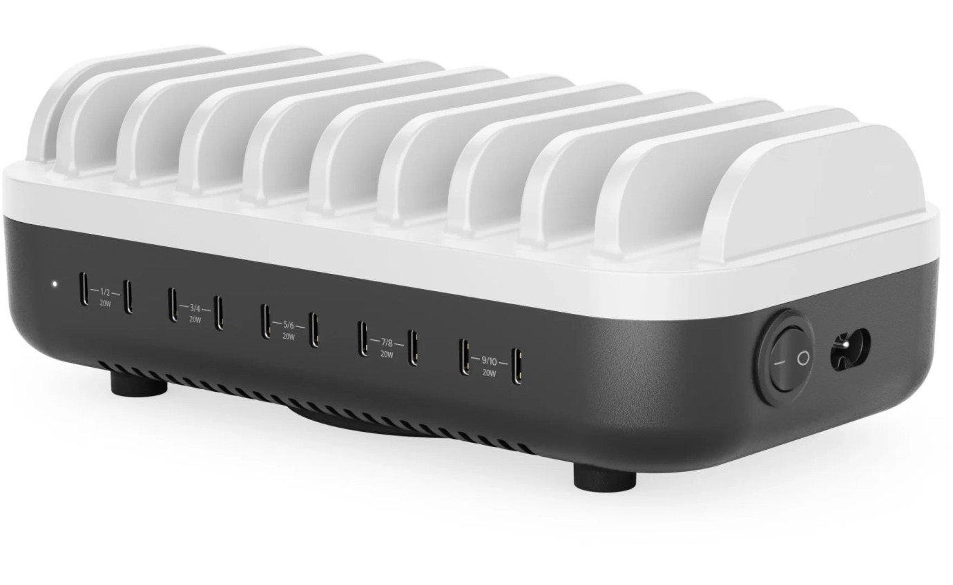 ALOGIC Powerfin 10 Port 100W USB-C Desktop Charging Station SBDCS10C