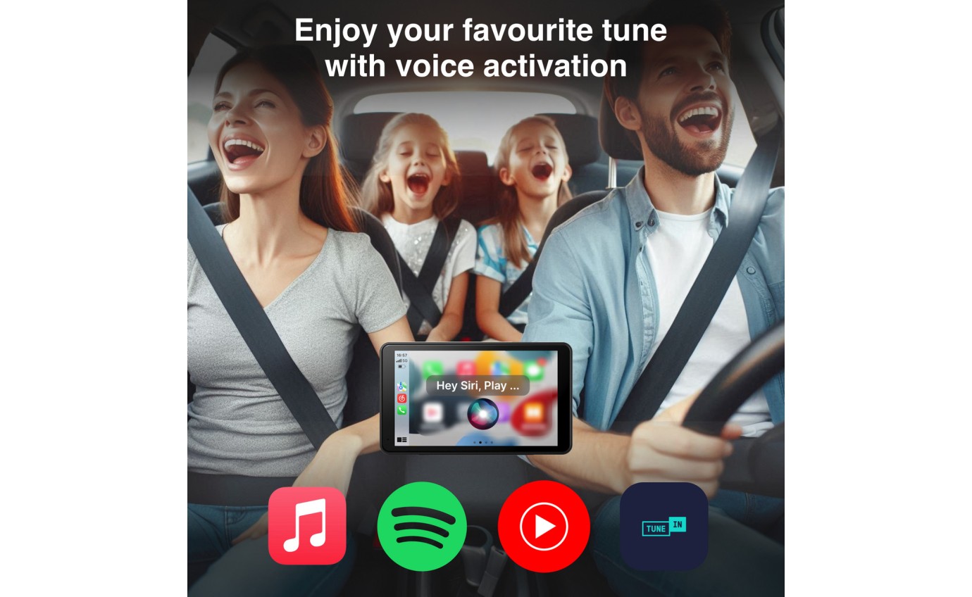 Laser 7 inch Portable CarPlay Android Auto Touchscreen NAVC7CP931