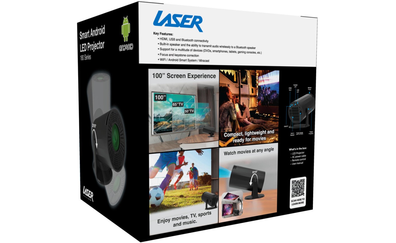 Laser Multi Angle Android LED Projector PJTUHDAB877