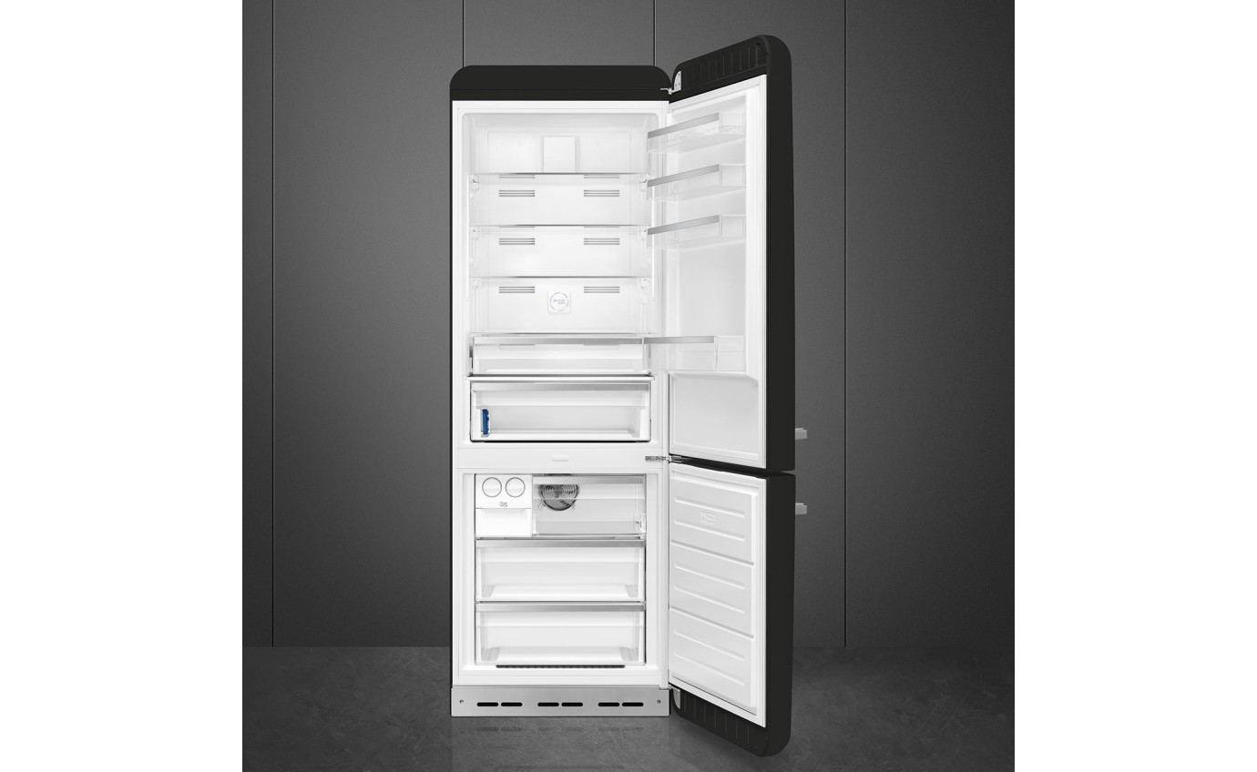 Smeg 481L 50s Style Retro Bottom Mount Fridge (Black) FAB38RBL5AU