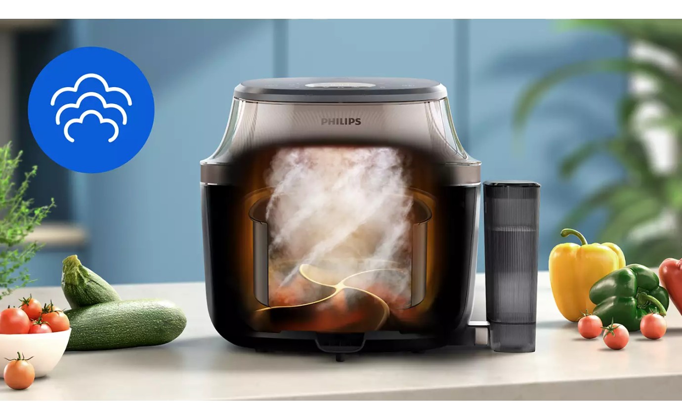 Philips 5000 Series Airfryer with Steam & Rail 7.2L NA54707