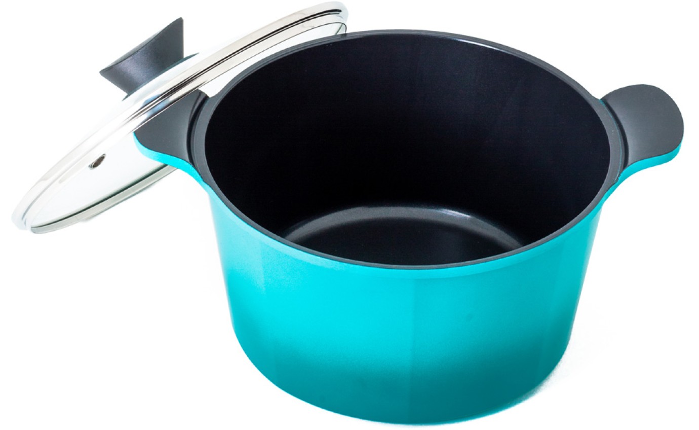 Neoflam 26cm Venn Deep Casserole Induction Turquoise CVD26T