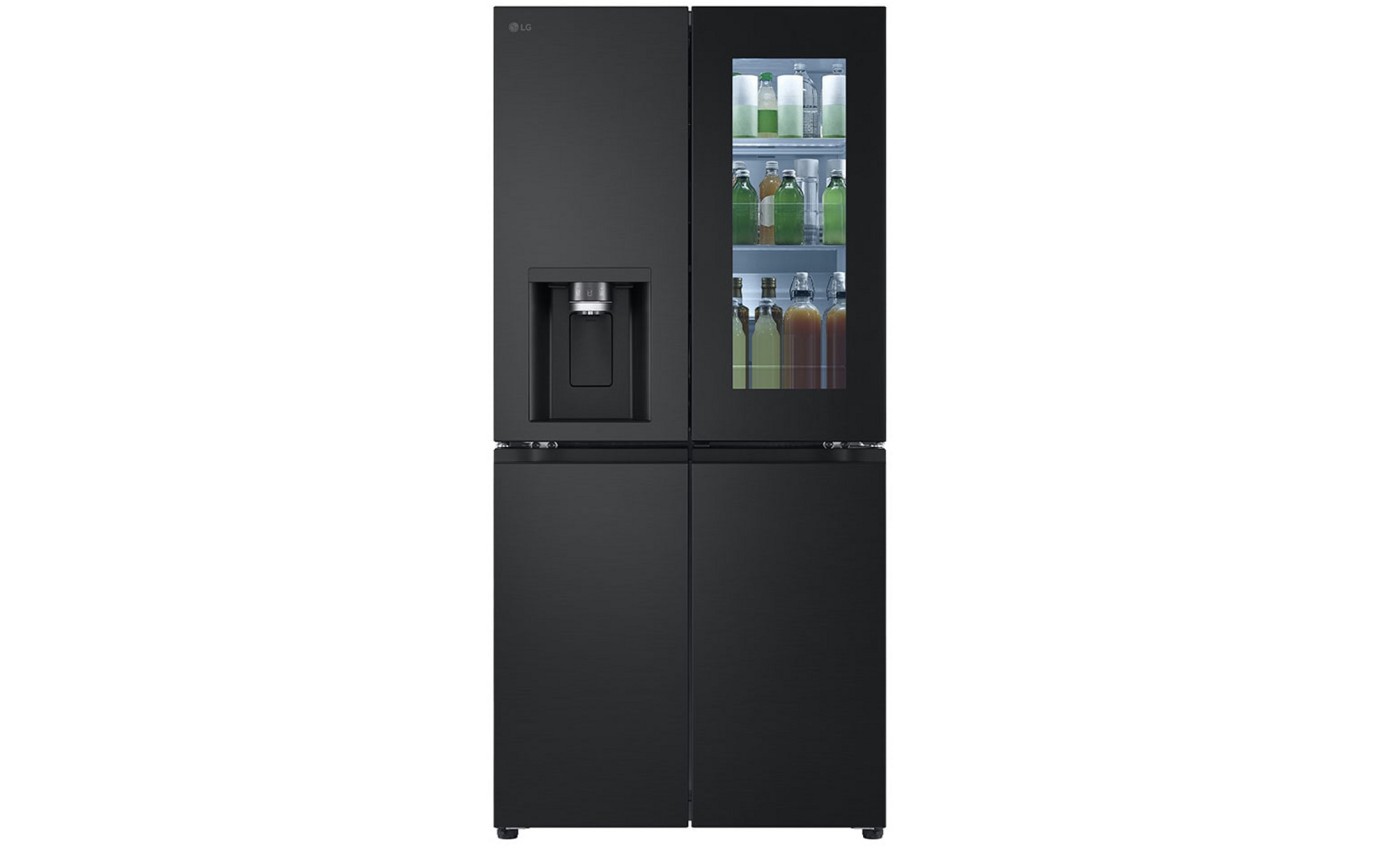 LG 508L InstaView Slim French Door Fridge (Matte Black) GFV500MBLC