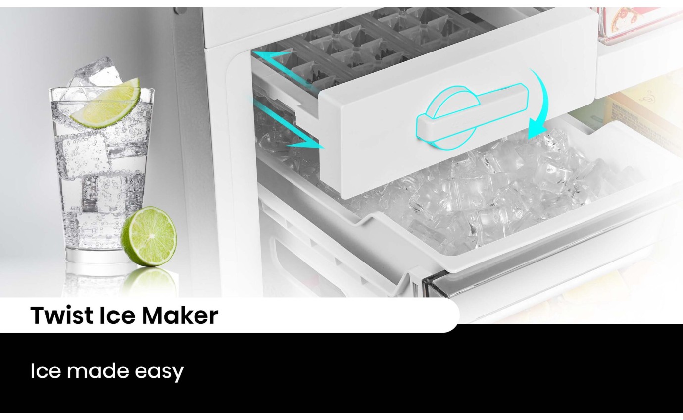 Hisense 417L PureFlat Bottom Mount Fridge (Stainless Steel) HRBM418S