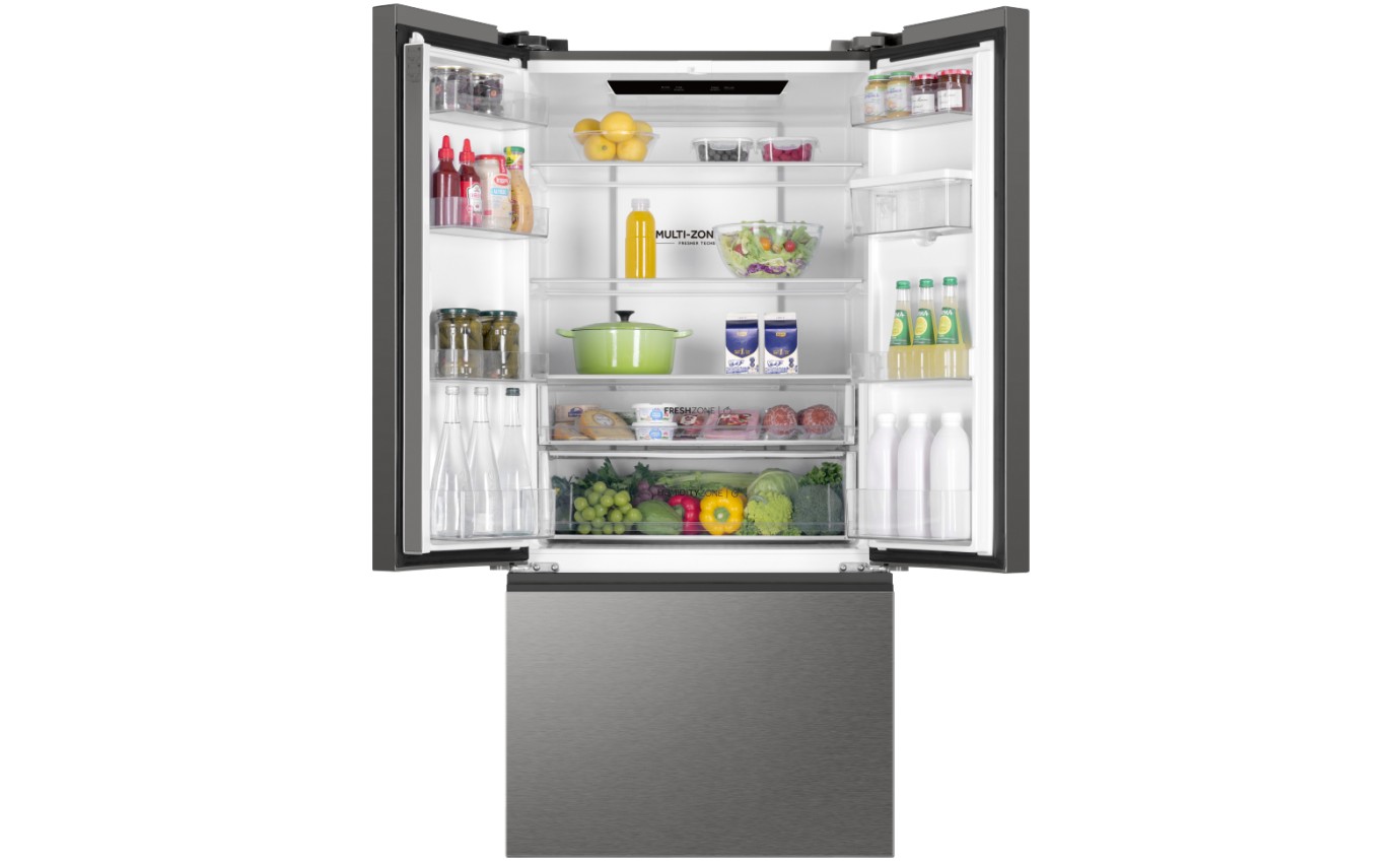 Haier 509L 500 Series French Door Refrigerator Freezer (Satina) HRF510FHS