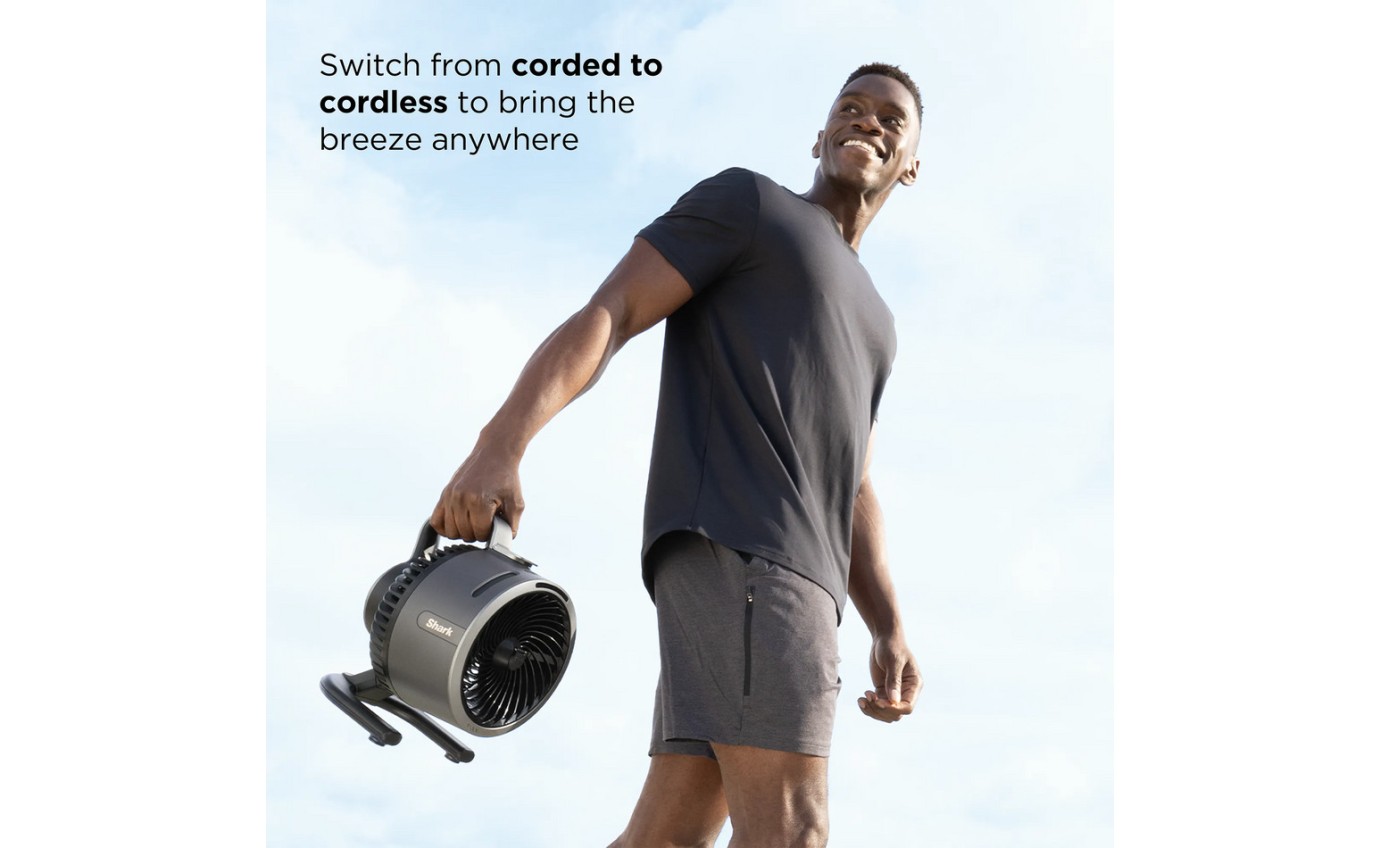 Shark FlexBreeze HydroGo Misting Portable Fan (Charcoal) FA052Q