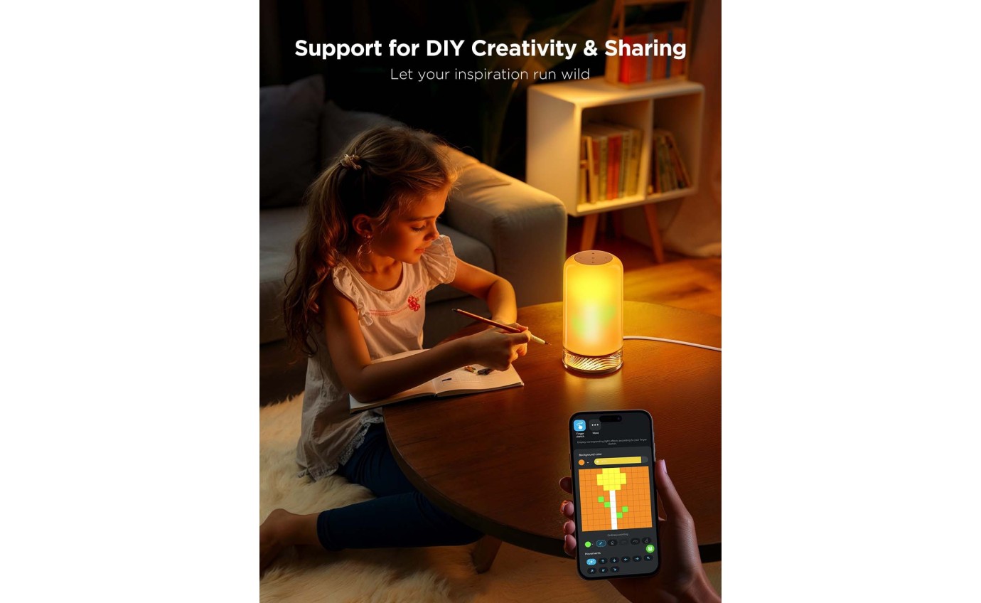 Govee Table Lamp 2 Smart RGBIC Wi-Fi & Matter-Enabled Bedside Lamp H6022ED1