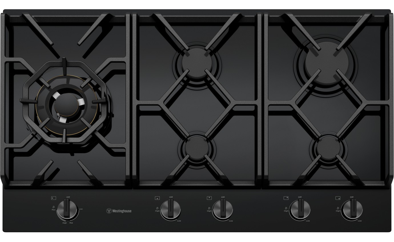 Westinghouse 90cm 5 Burner Gas Cooktop WHG959BD