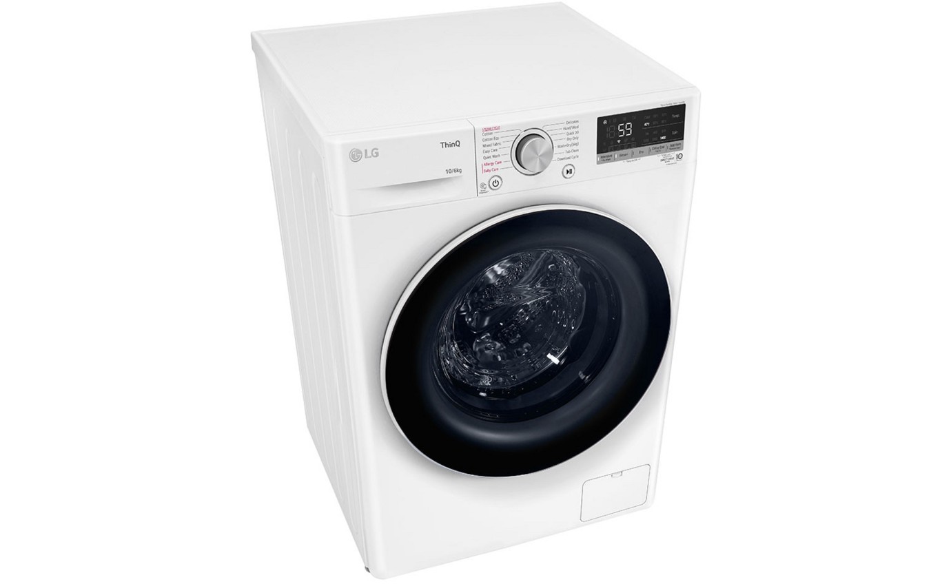 LG 10kg/6kg Front Load Washer Dryer Combo WVC51410W