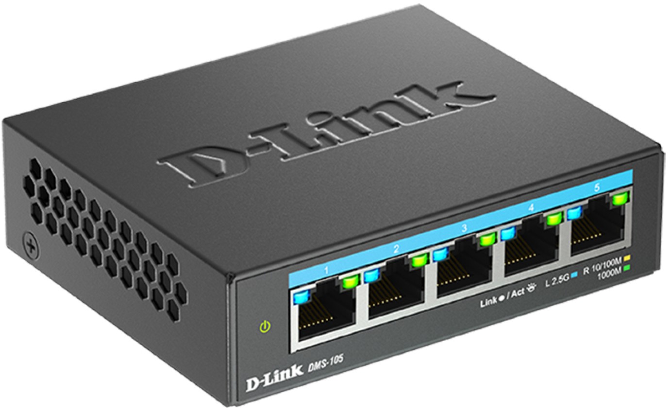 D-Link 5-Port Multi-Gigabit Desktop Switch (Metal Housing) DMS105