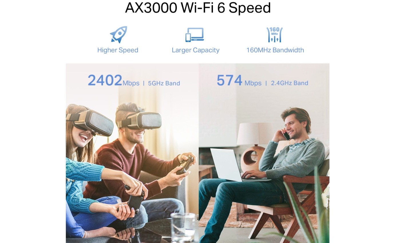 TP-Link AX3000 Mesh Wi-Fi 6 Extender RE715X