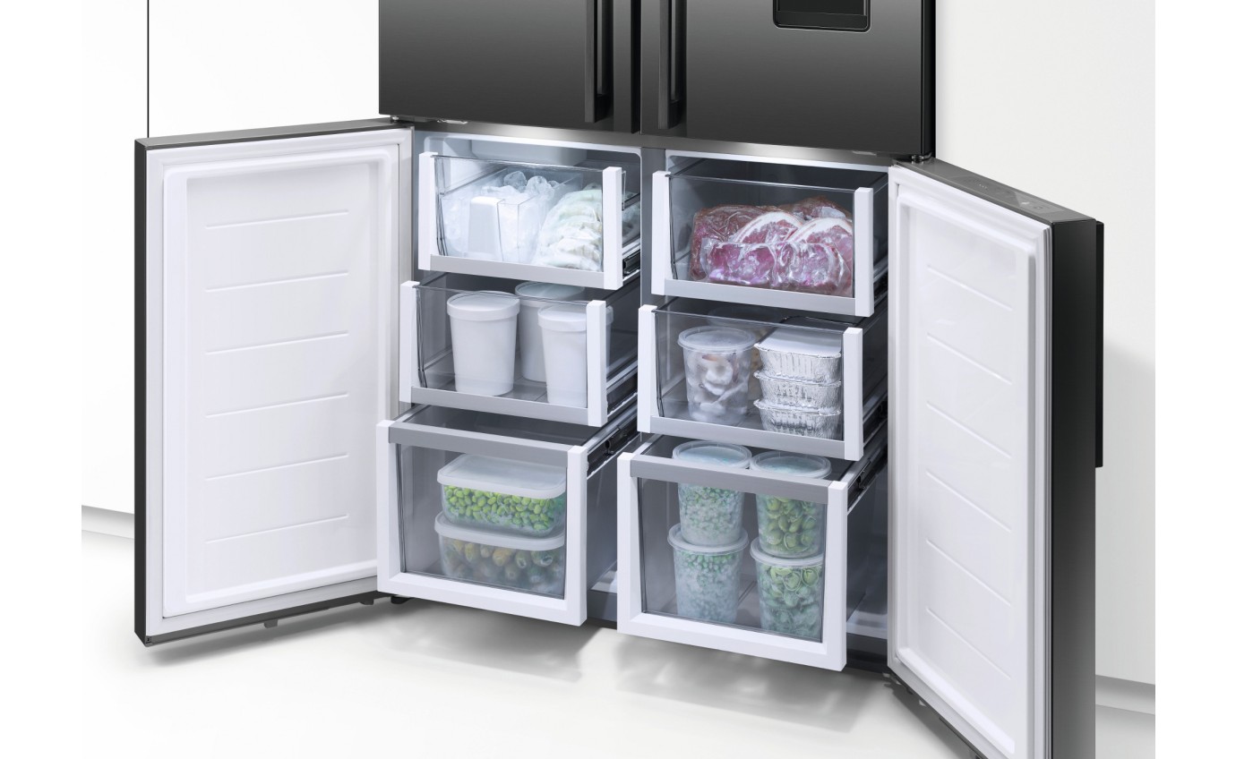Fisher & Paykel 538L Series 7 Quad Door Refrigerator Freezer, Ice & Water RF605QDUVB2