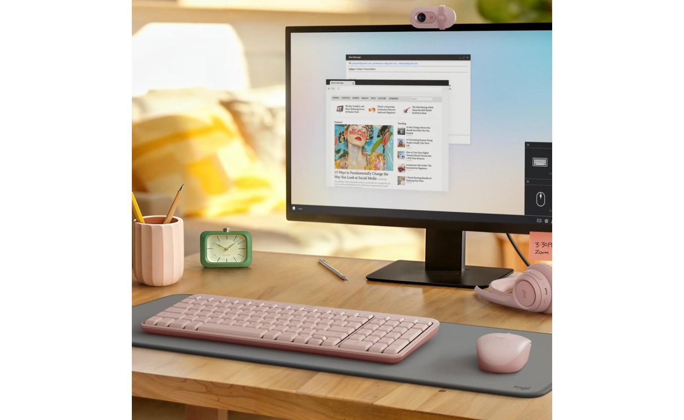 Logitech MK250 Compact Bluetooth&reg; Wireless Combo (Rose) 920013561